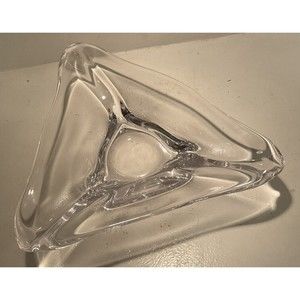 Vannes Le Chatel Mid Century Modern Vintage Crystal Serving Dish 11” x 9.5”